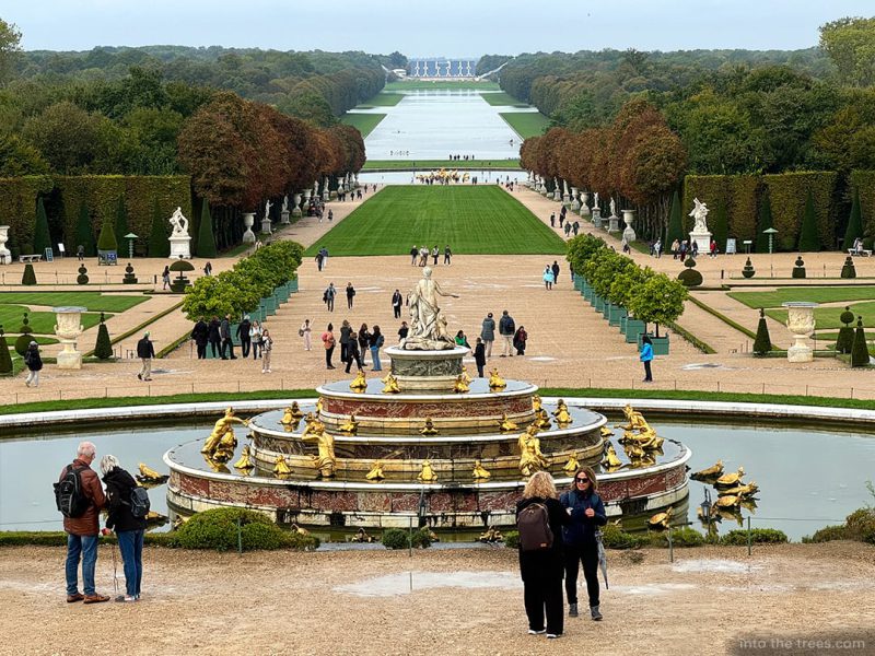 Fountain and grand canal of Versailles.