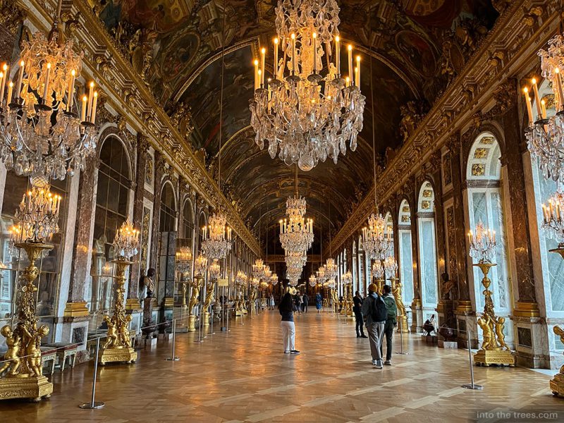 Hall of Mirrors in Versailles.