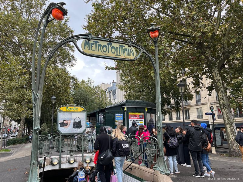 Entrance to a metro station.
