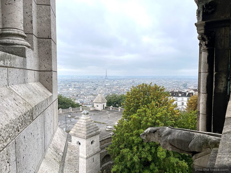 Eiffel Tower seen from the top of Sacre Coeur.
